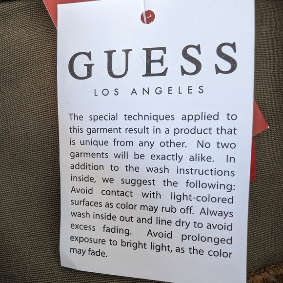 GUESS Y2K Aliza Cropped Cotton Jacket, Distressed Camo New with Tags, Size XS - Picture 7 of 12